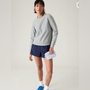 Athleta Retroterry Crewneck Sweatshirt Heather Gray Size Small